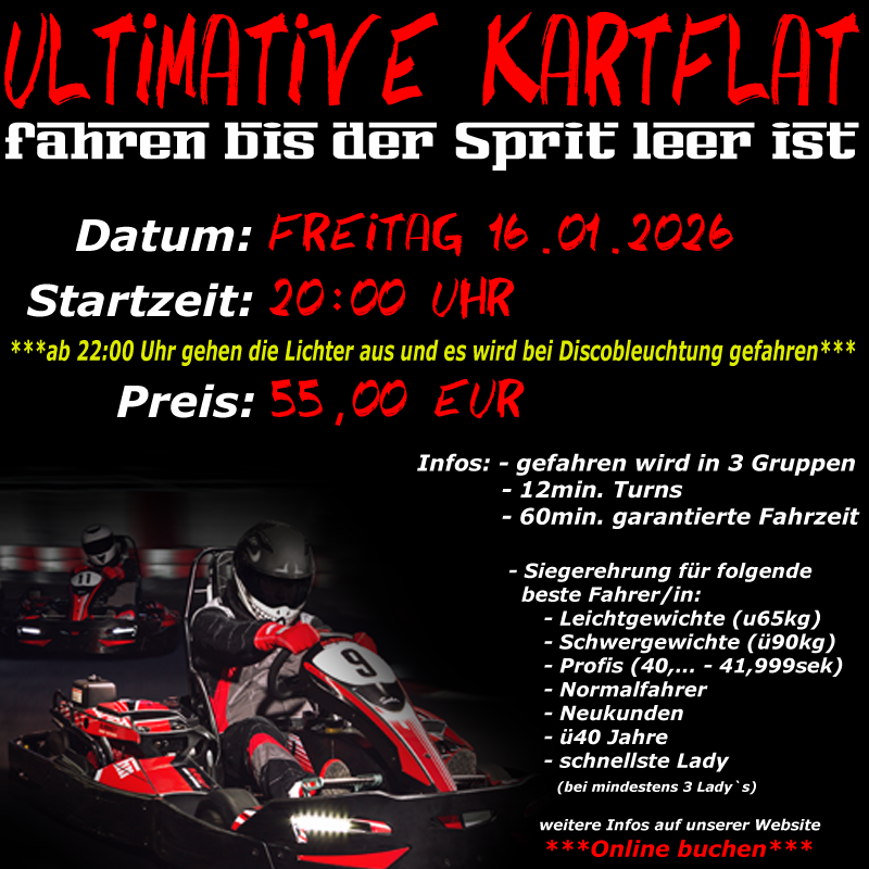 Ultimative Kartflatrate mit Discofahren